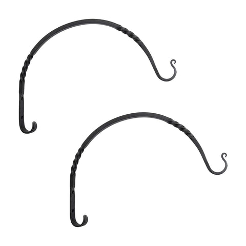 Oakestry Heavy Duty Arc Bracket 12 Inch Two Pack Wall Mounted Hanging Brackets for Planters Lanterns Baskets Shelves Garden Decor Indoor Outdoor Porch Patio Entryway Metal Support Display Mount