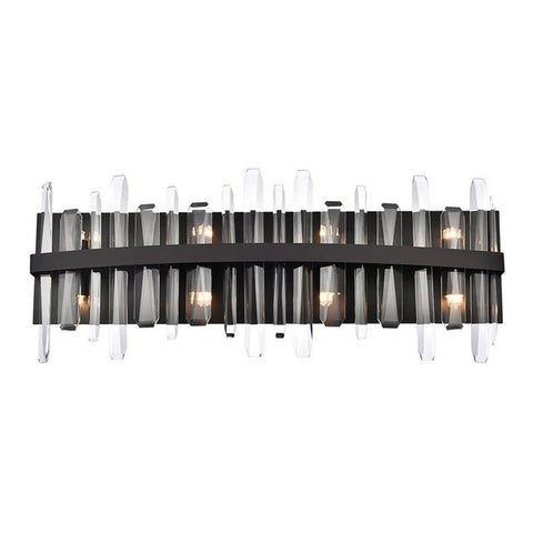 Elegant Decor Indoor Modern Serena 30 inch Crystal Bath Sconce - Black