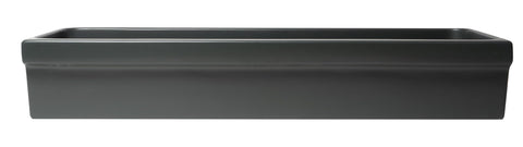 ALFI brand AB48TRBM 48" Black Matte Above Mount Fireclay Bathroom Trough Sink