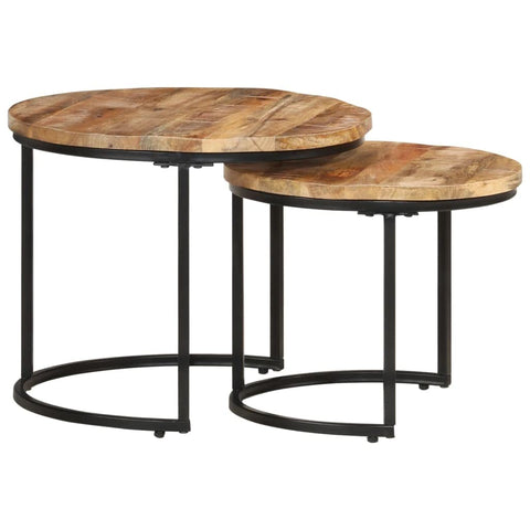 Oakestry Nesting Table Set of 2 Natural Wood Premium Storage Cabinet Modern Luxury Storage Solution Elegant Dining Interior Furniture Space Saving Organizer