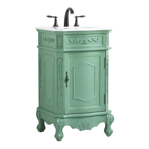 Elegant Kitchen and Bath Danville 21" Single Solid Wood Bathroom Vanity in Green