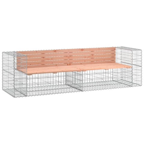 vidaXL Garden Bench Solid Douglas Fir Wood, Galvanized Steel Large Durable
