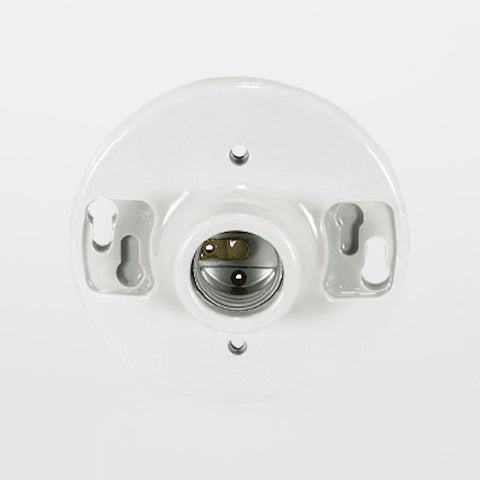 Satco 90-445 Terminal Keyless Glazed Porcelain Ceiling Receptacle, Color