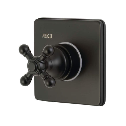 Kingston Brass KS3040BX 3-Way Diverter Valve with Trim Kit, Matte Black