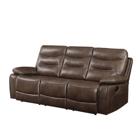 Acme Aashi Sofa (Motion) in Brown Leather-Gel Match