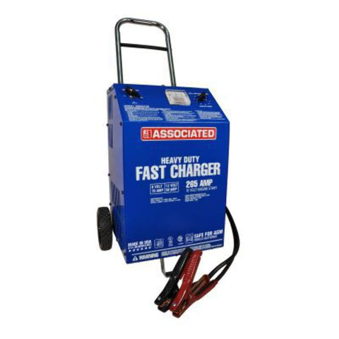 Associated Equipment 6009AGM Charger, 6/12V 70/60/2A, Agm, 265 Amp Cranking Assist, Wheels