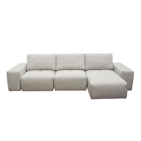 Diamond Sofa 3-Seater Chaise Sectional with Adjustable Backrests