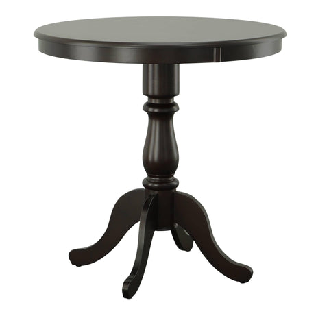 Carolina Classics Portland 36" Round Pedestal Bar Table in Espresso