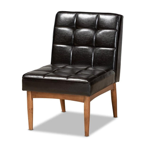 Baxton Studio Sanford Brown Finished Wood Dining Chair