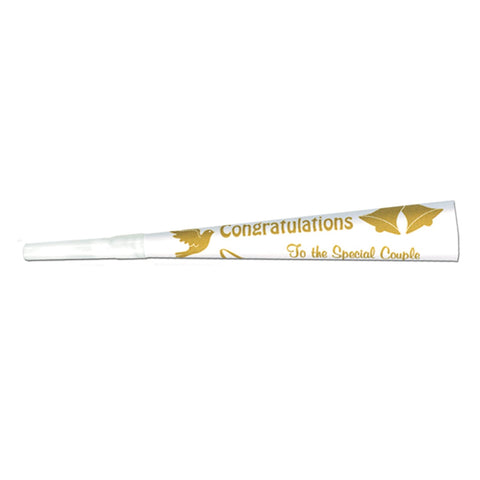 Beistle 100-Pack Printed Wedding/Anniversary Trumpets, 9-Inch