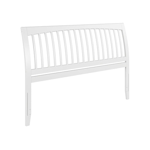 AFI, Orleans King Sleigh Solid Wood Slat Headboard, White