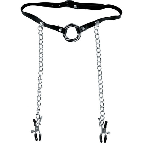 Pipedream Fetish Fantasy Fetish Fantasy Limited Edition - O Ring Gag & Nipple Clamps, 3.4 Ounce