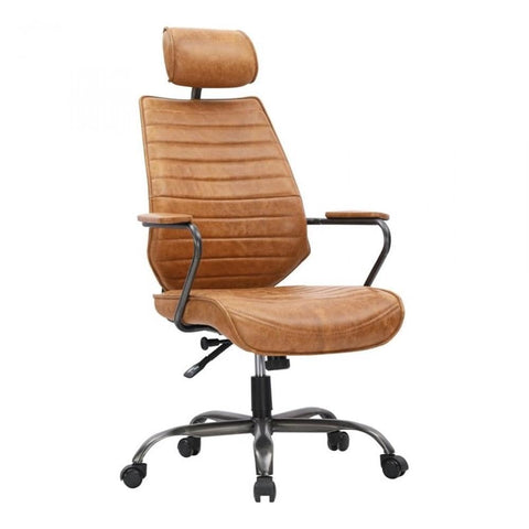 Moe's Home Collection Executive Swivel Office Chair, Cognac