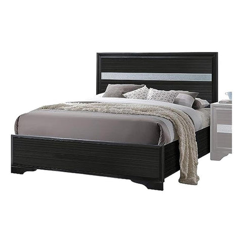 Acme Naima Twin Panel Wood Bed in Black