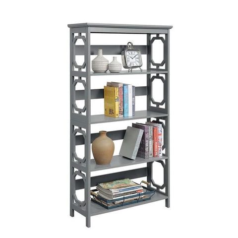 Convenience Concepts Omega 5 Tier Bookcase, Gray