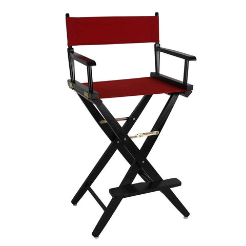American Trails Extra-Wide Premium 30" Director's Chair Black Frame with Red Canvas, Bar Height