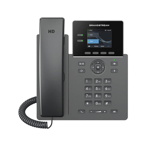 Grandstream GRP2610P IP Phone | 2 Lines, 2 SIP Accounts | 2.4-Inch Color Display | Dual-Port Gigabit Ethernet with Integrated PoE | Power Adapter Not Included