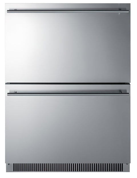 Summit 24” Two-Drawer Freezer, 3.5 cu.ft. Capacity, ADA Compliant, ENERGYSTAR, Stainless Steel, Panel Ready Capable*- ADFD2D24PNR (*Panels not included)
