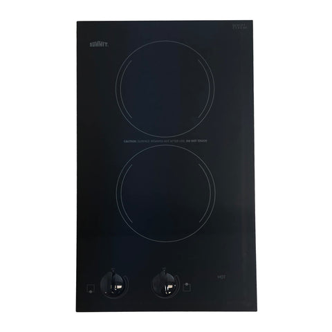 Summit 12" 2 Burner Electric Cooktop Black - CR2110B