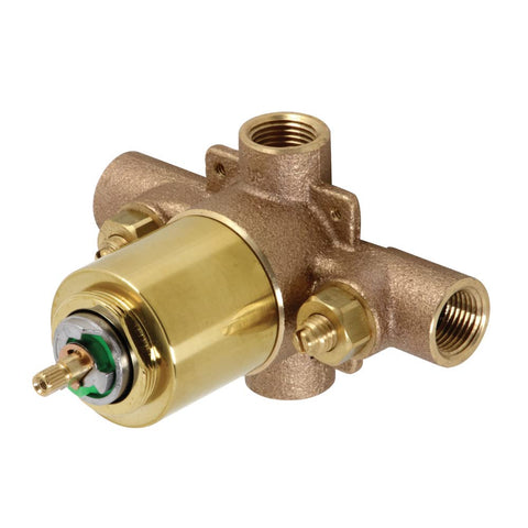 Kingston Brass KB657V Chatham Tub and Shower Valve, Brushed Brass 5.13 x 4.5 x 3.19