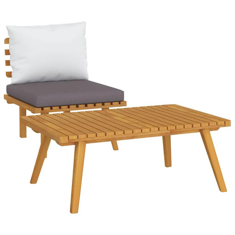 vidaXL Garden Lounge Set Dark Gray Solid Acacia Wood Medium Modular