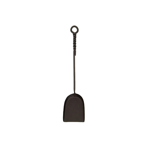 Minuteman International Rope Handle Single Shovel Fireplace Tool, Mini 18-in, Black