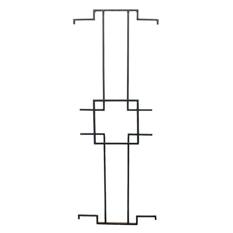 Achla Designs FT-25 Squares Metal Garden Wall Trellis, Graphite