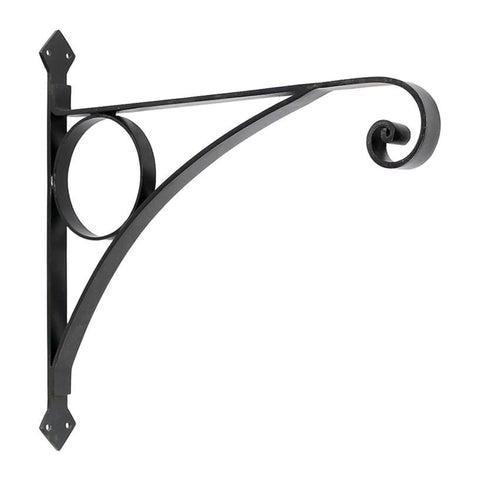 Oakestry Corona Wall Bracket Hook Small Metal Decorative Hanging Support for Planters Lanterns Bird Feeders Wind Chimes Indoor Outdoor Garden Patio Porch Wall Decor Classic Mount