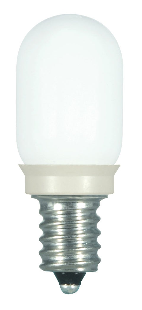 Satco S9176 LED T6 Frost 2700K Candelabra Base Light Bulb, 0.8W