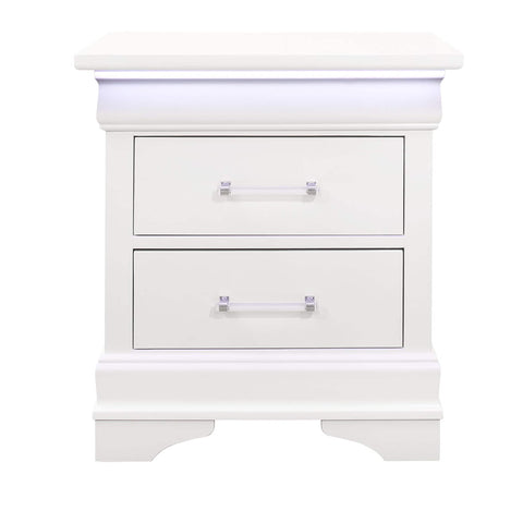 Global Furniture USA White Charlie Nightstand