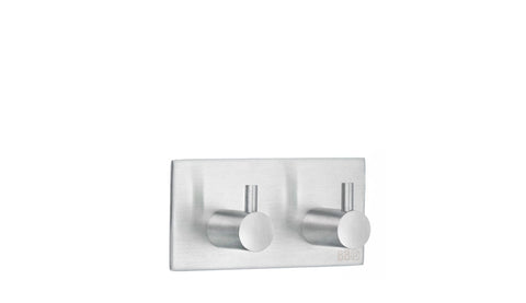 Smedbo B1106 Design Double Hook, Polished/Brushed Stainless Steel