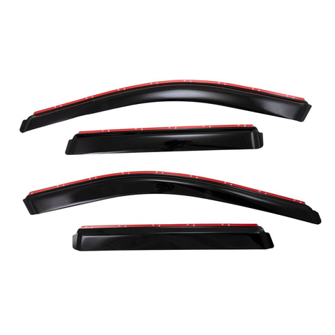 TrailFX Window Vents Fits Jeep Grand Cherokee 2011-2021 Four Piece in-Channel Low Profile Smoke Acrylic Snap-in Installation Set of 4 Rainguards TrailFX 4252IC