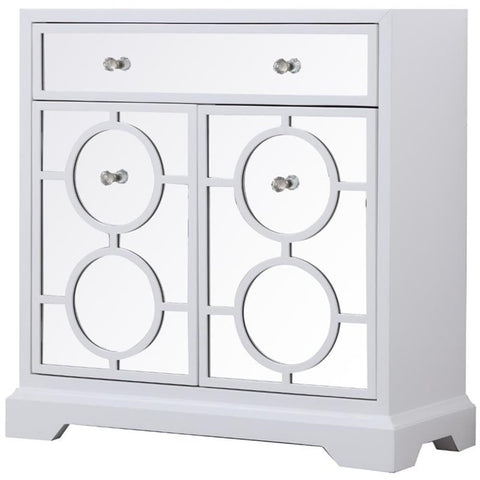 Elegant Decor Modern 32" Accent Cabinet in Hand Painted White