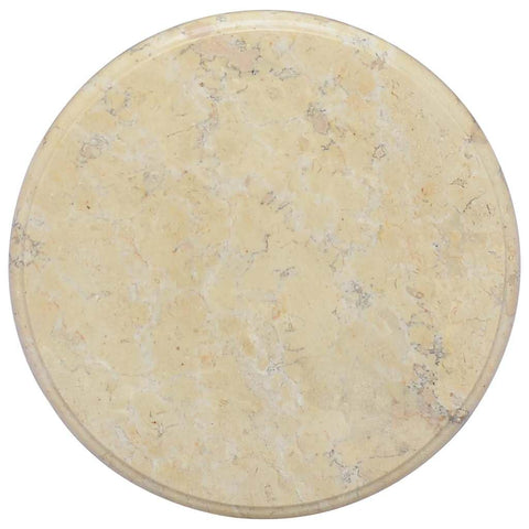 vidaXL Round Marble Table Top Ø15.7"x1" - Elegant Cream - Sturdy and Easy to Clean Surface - Ideal for Coffee, Dining, Garden Tables
