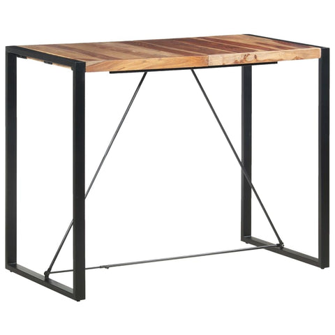 vidaXL Bar Table Solid Acacia Wood Wooden Bar Table Dining Room Table Dining Room Kitchen Home House Furniture Decoration 55.1"x27.6"