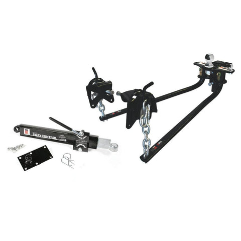 Camco Eaz-Lift Elite 1,000lb Weight Distribution Hitch Kit with Manually Adjusted Sway Control - Ready-to-Tow with Pre-Installed Hitch Ball, Sway Control Ball, U-Bolts, & Chain Package (48058)