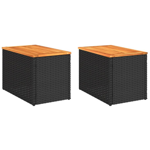 vidaXL Garden Side Table Black and Brown