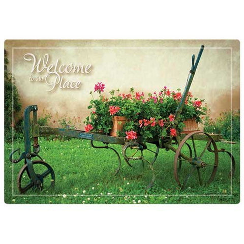 Hoffmaster Welcome to Our Place Placemat, 9.75 x 14 inch - 1000 per case.