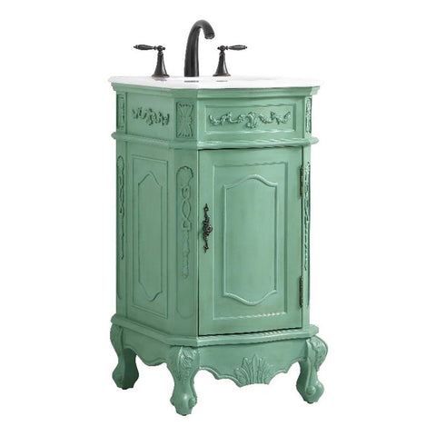 Elegant Kitchen and Bath Danville 19" Single Solid Wood Bathroom Vanity in Green