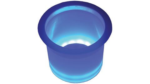 T-H MARINE LED-LCH-BU-DP LED Lighted Stainless Steel Rim Drink Holder - Blue