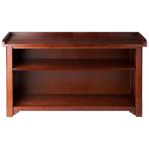 Oakestry Milan Bench Antique Walnut Stylish and Functional Bench for Entryways Living Rooms or Bedrooms Solid Wood Construction with Sturdy Legs and Frame Complements Various Home Decor Styles
