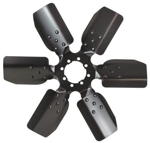 Derale 17117 Heavy Duty Fan Blade Series 1000 17" Steel Clutch Fan Standard Rotation , Black