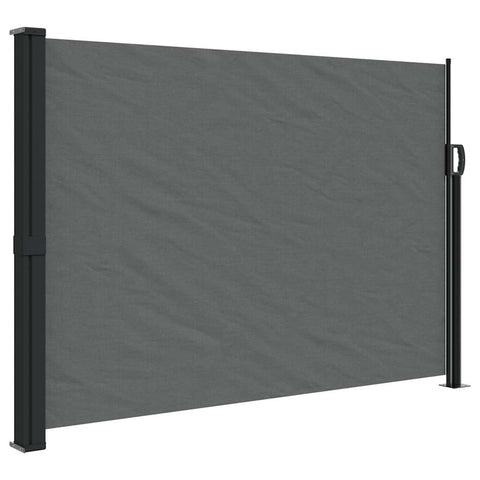vidaXL Retractable Side Awning Sun Shade Privacy Screen Anthracite - 100% Polyester, UV/Water, 55.1"x118.1"