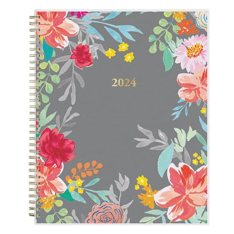 Sophie Frosted Weekly/Monthly Planner Sophie Floral Artwork 11 x 8.5 Multicolor Cover 12-Month (Jan to Dec): 2024