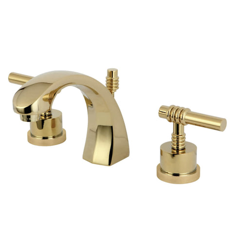 Kingston Brass KS4982ML Milano 8-Inch Widespread Lavatory Faucet, Polished Brass