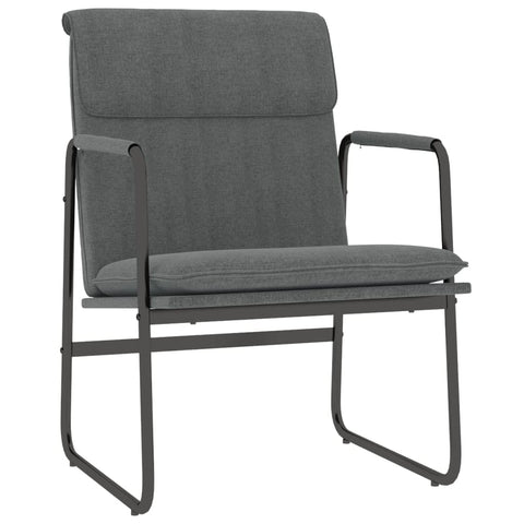 vidaXL Modern Lounge Chair, Dark Gray, Made from 100% Polyester Fabric, Metal and Plywood, Features Armrest, Size: 21.7"x25.2"x31.5", Weighs 19.29 Pounds