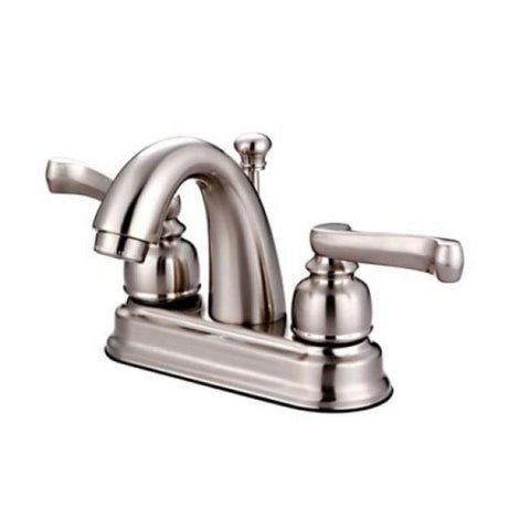 Elements of Design EB5618FL Atlanta Two Handle 4" Centerset Lavatory Faucet with Pop-up, Satin Nickel