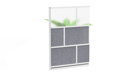 LUXOR MW-5370-XFCG Modular Room Divider Wall System - 53" x 70" Add-On Wall