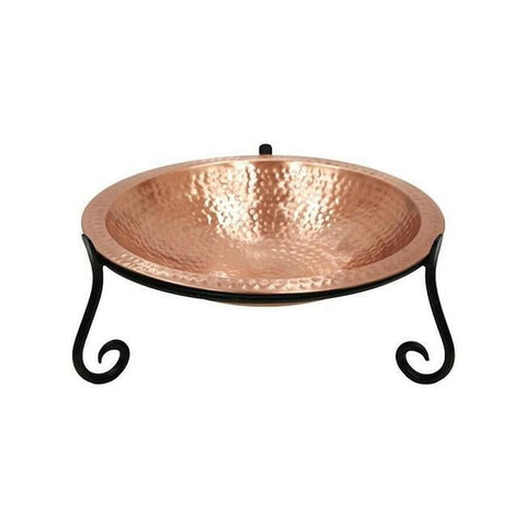 Achla Designs Hammered Solid Copper Birdbath- Short Stand