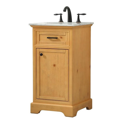 19 in. Single Bathroom Vanity, Natural Wood